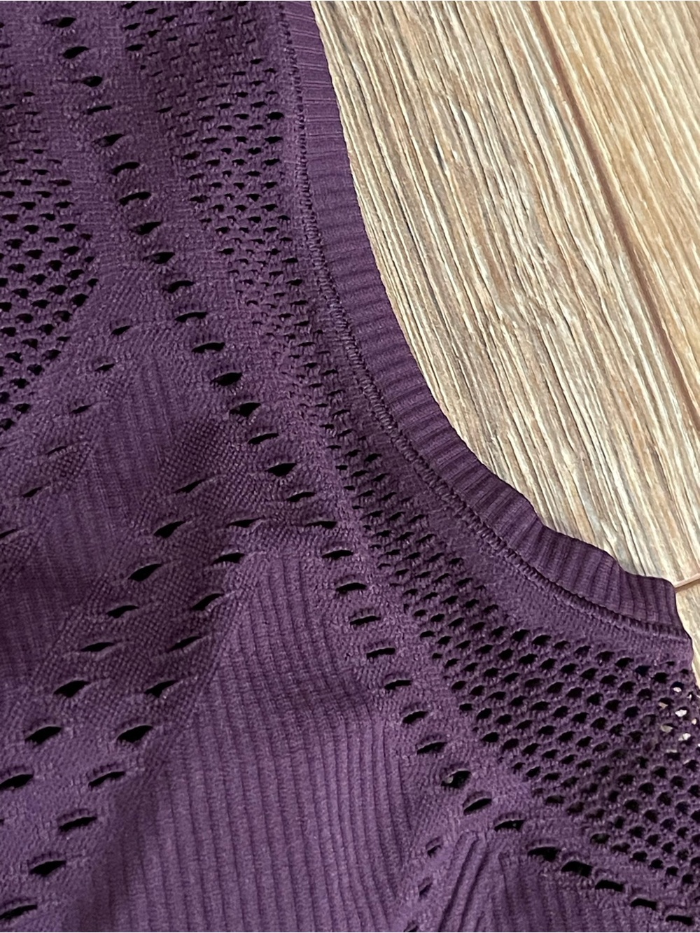 Athleta Deep Plum Ribbed Performance Tank - Picture 3 of 6